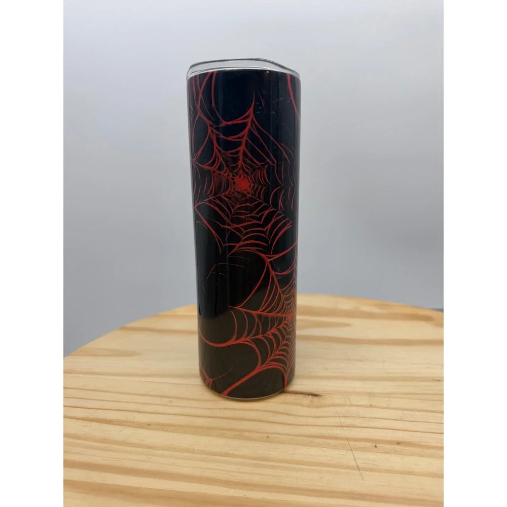 Tumbler Unisex 20oz Black Red Excellent Spiderweb Gothic‎ Travel Cup